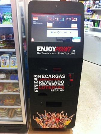 Terminal multiservicio con Canalización de Loterías, Recargas, Fotos...