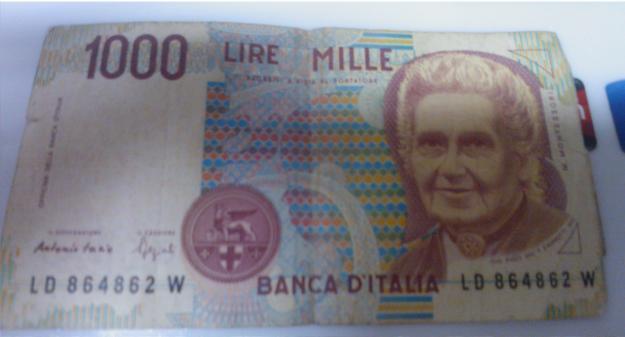 vendo billete  de  1000 lire