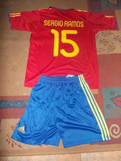 Camisetas y pantalones españa 2010 mundial rojos