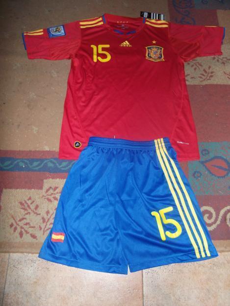 Camisetas y pantalones españa 2010 mundial rojos