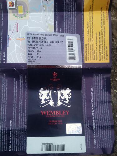 2 Entrada para Champions League entre Barcelona y Manchester Wembley Stadium, London