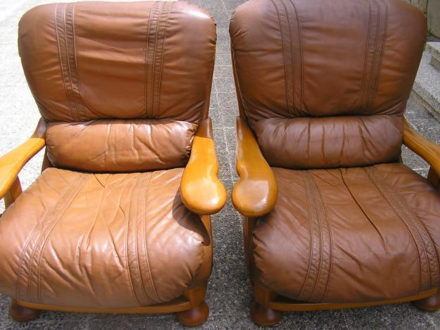 2 sillones de piel de calidad, muy economicos.