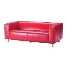 300 € - sofa piel rojo impecable ikea kipplan (barcelona)