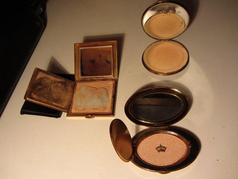 3 polvoreras de maquillaje antiguas