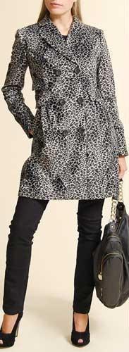 Abrigo piel sintética  de leopardo