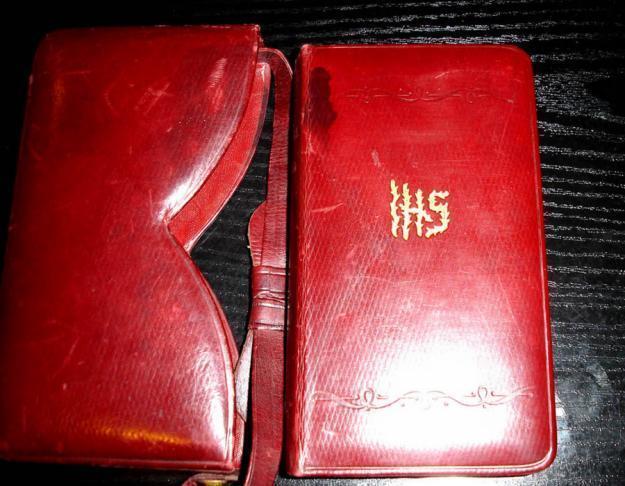 antiguo manual de piedad -1921-forrado en piel
