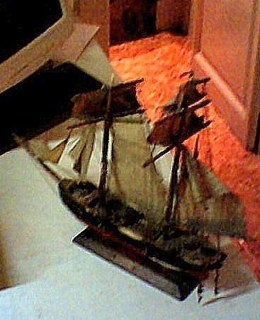 barco de madera.decorativo.