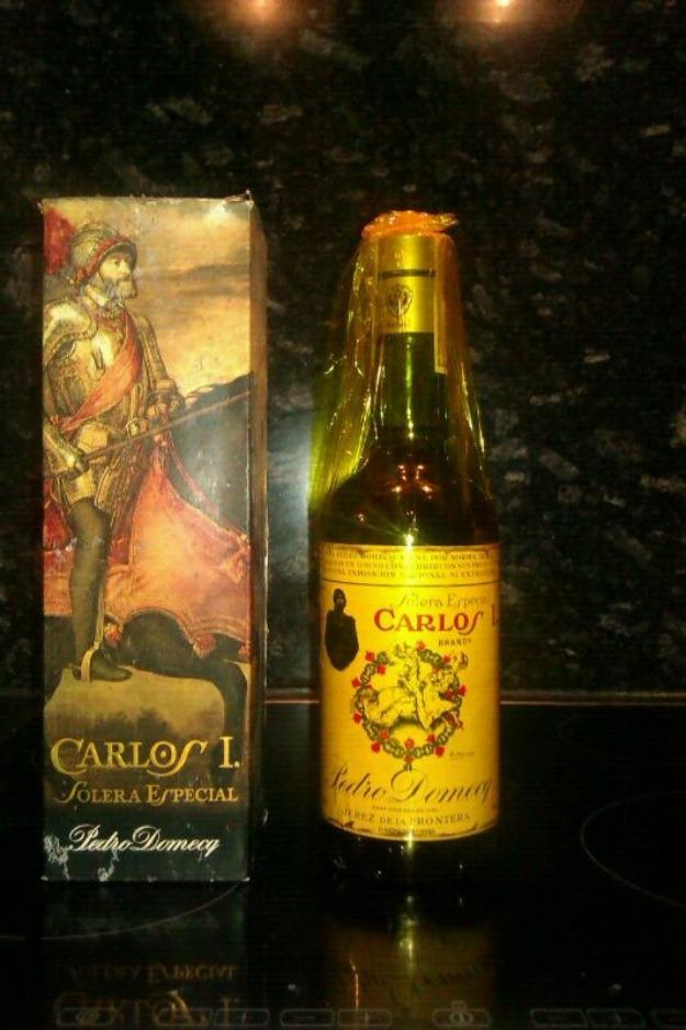 Botella brandy carlos i solera especial domecq