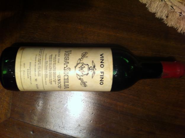 Botella vino Vega - Sicilia cosecha 1948 ; Nº 03.190 / 17.360