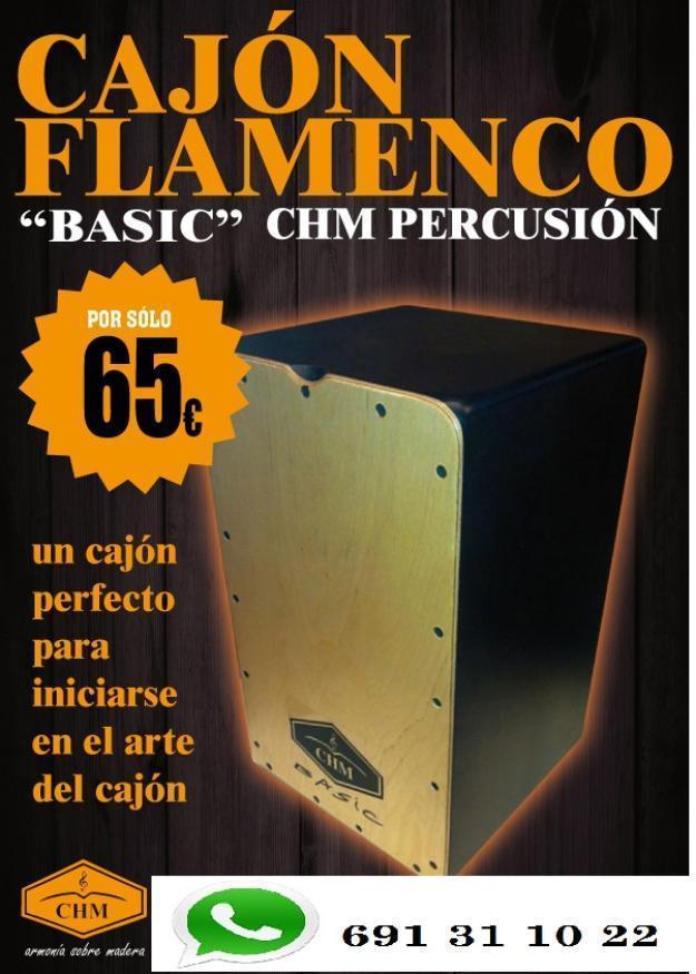 Cajón flamenco CHM modelo Basic de percusión y guitarra.