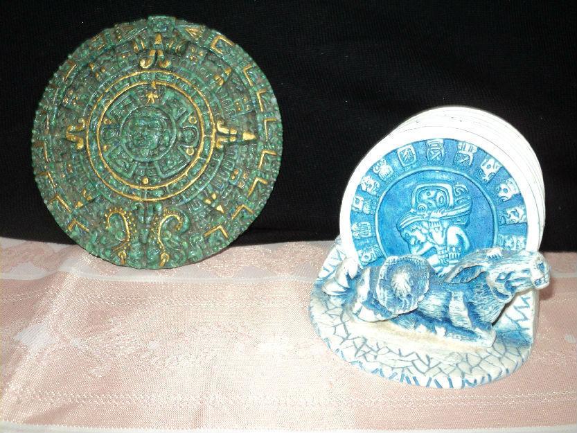 Calendario maya y posavasos