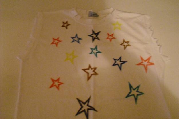 camisetas algodon cien por cien pintadas a mano, solo 5 euros