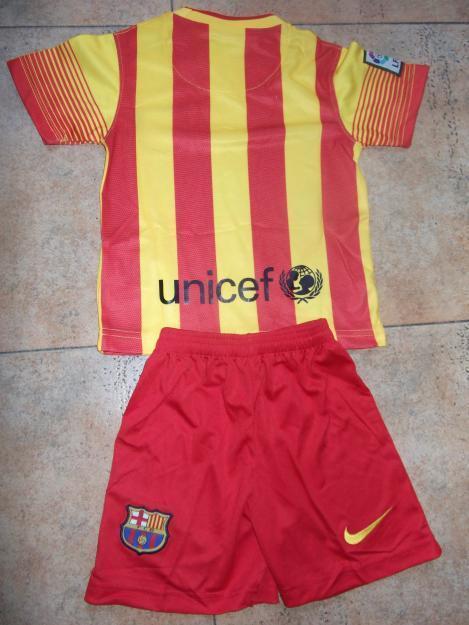 Camisetas y pantalon barcelona 2014 senyera niños qatar airways