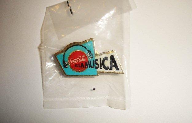 Coca Cola es la Musica chapa auricular-Pin