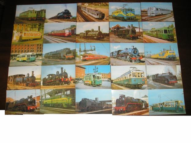 Coleccion de 50 calendarios diferentes de trenes y tranvias clasicos .