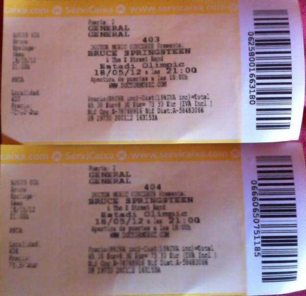 Concert Bruce Springsteen  divendres 18/05/12