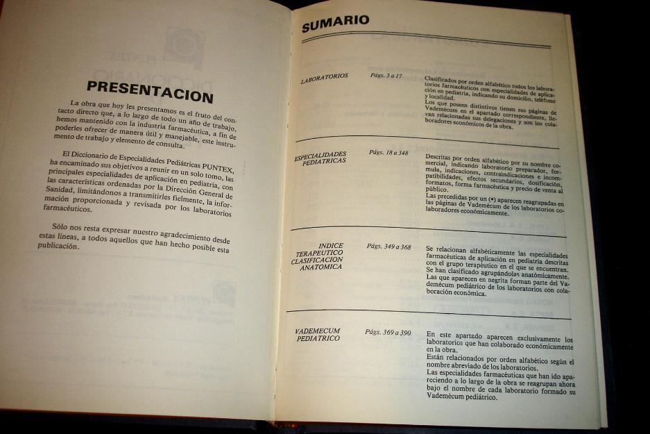 Diccionario de especialidades Pediatricas 1978