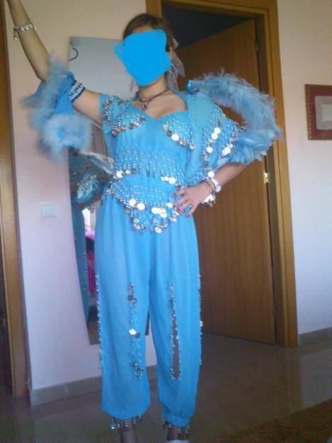 Disfraz de carnaval danza del vientre azul