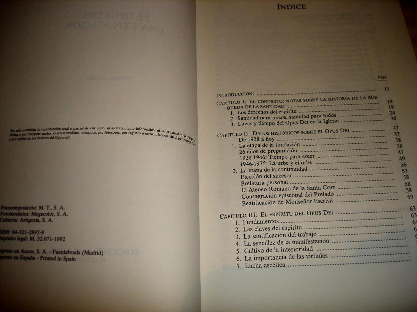 El Opus Dei- una explicacion año 1992