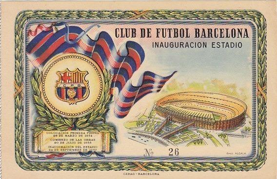 Entradas conmemorativas inauguración Nou Camp CF Barcelona.