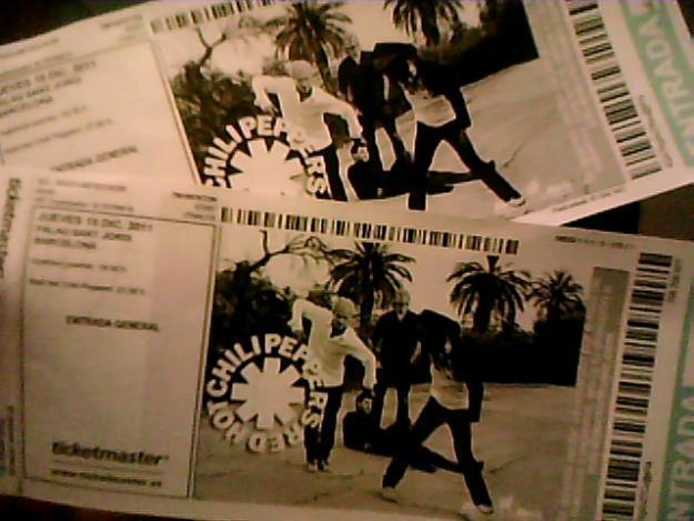 ENTRADAS RED HOT CHILI PEPPERS BARCELONA ¡¡¡
