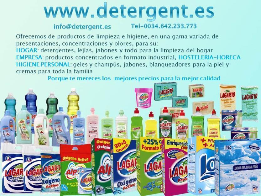 Exportacion  de detergentes y prod. aseo personal