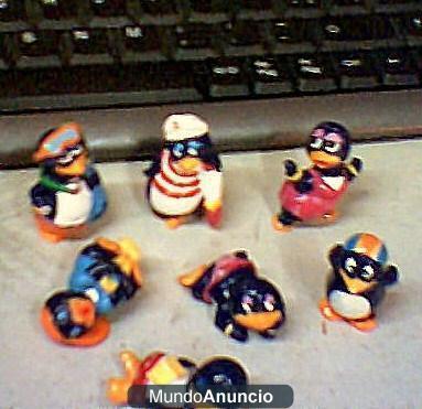 figuras kinder.7 miniaturas.pinguinos.