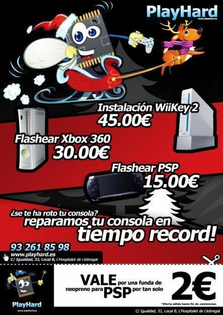 Flashear Xbox 360 en Barcelona - Instalación de Wiikey 2 en Barcelona EN TIENDA