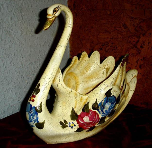 Gran cisne precioso -ceramica envejecida