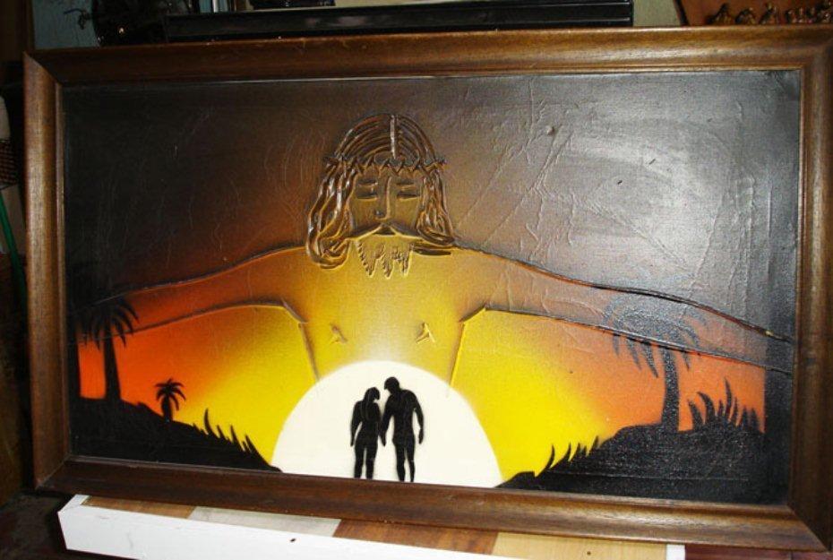 Gran lienzo .. Cristo y el Eden