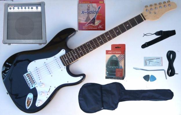 Guitarra eléctrica+amplificador+packk com