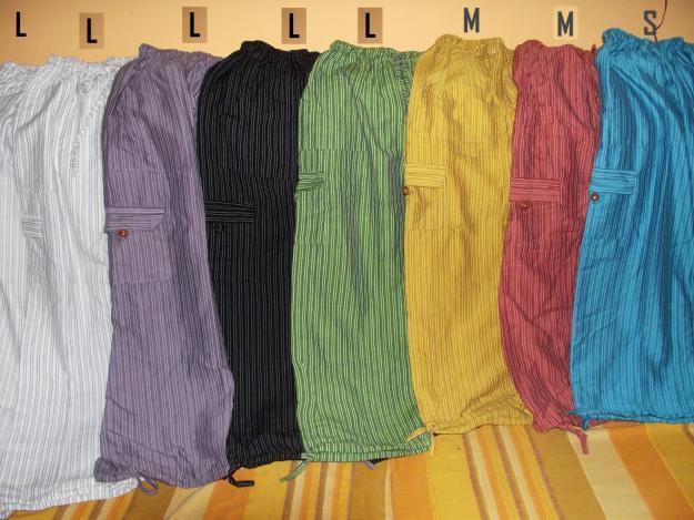 Hippie pants pantalón rayas 100% algodón peruano no transgénico