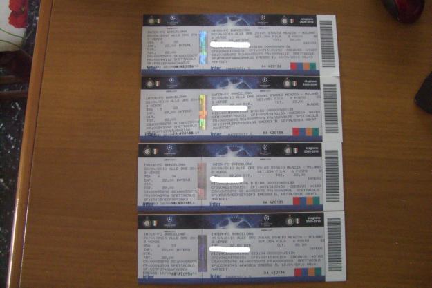 inter-Barcelona 20/4/2010 semifinal Champions League tickets