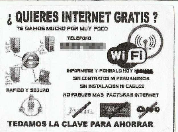 Internet gratis y seguro 100% - alrededor de Barcelona