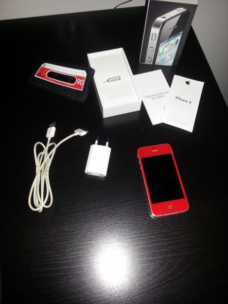 Iphone 4 Rojo 16Gb Liberado por IMEI