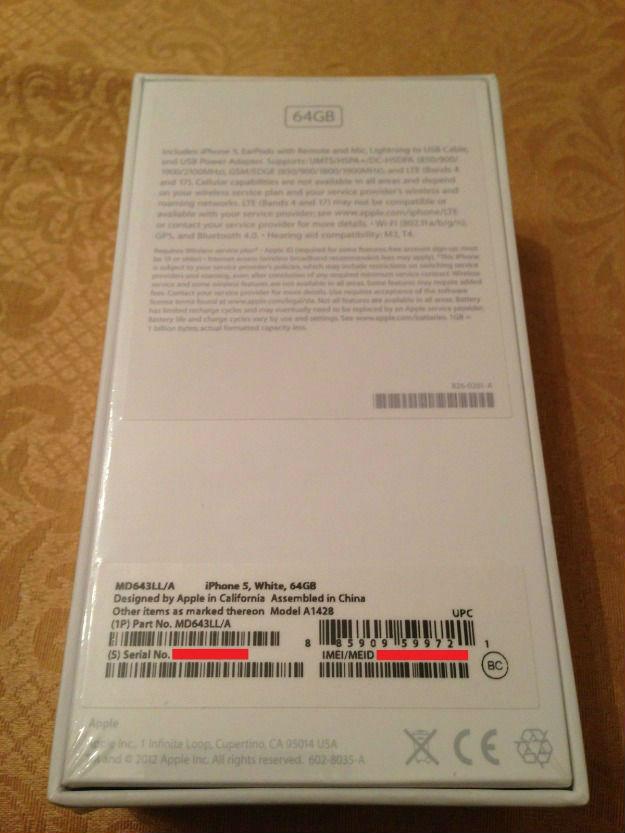 Iphone 5 64gb blanco sin usar y garantia apple