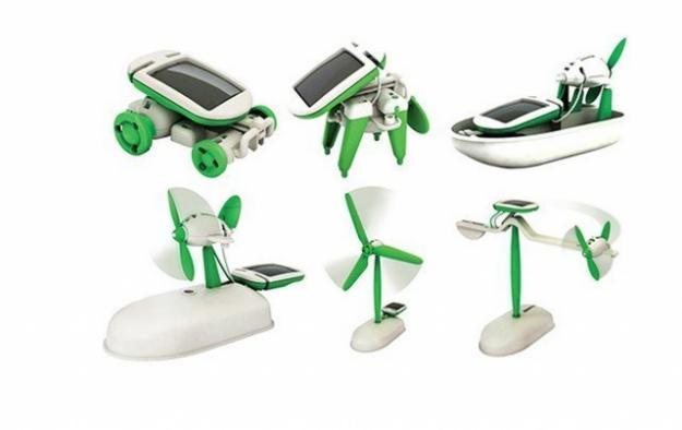 kit de juguetes solares para armar 6 en 1