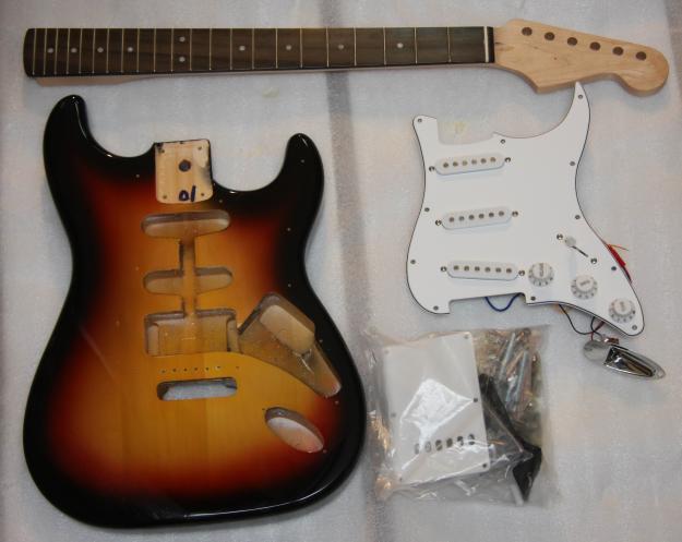 Kit de montaje guitarra eléctrica tipo strato, nuevo