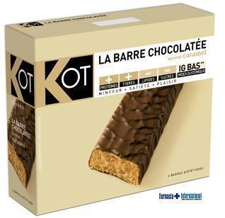 Kot Barritas Chocolatadas sabor Caramelo 6 unidades.