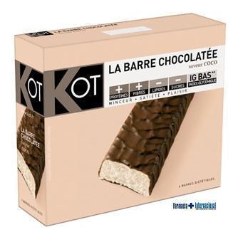 Kot Barritas Chocolatadas sabor Coco 6 unidades.