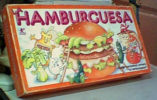 la hamburguesa.juego de mesa antiguo.borras.