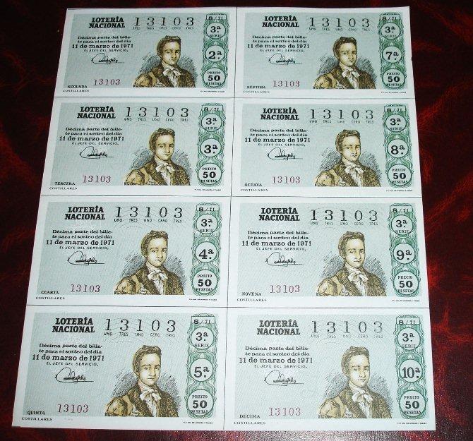 Loteria nacional -costillares- 1971