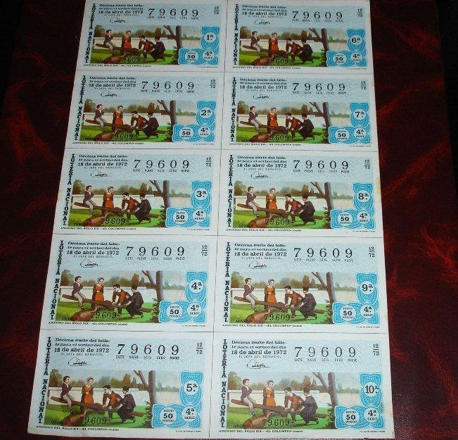 Loteria nacional-el columpio- 1972