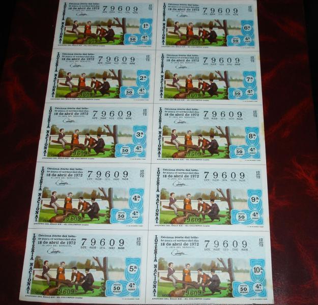 Loteria nacional-el columpio- 1972
