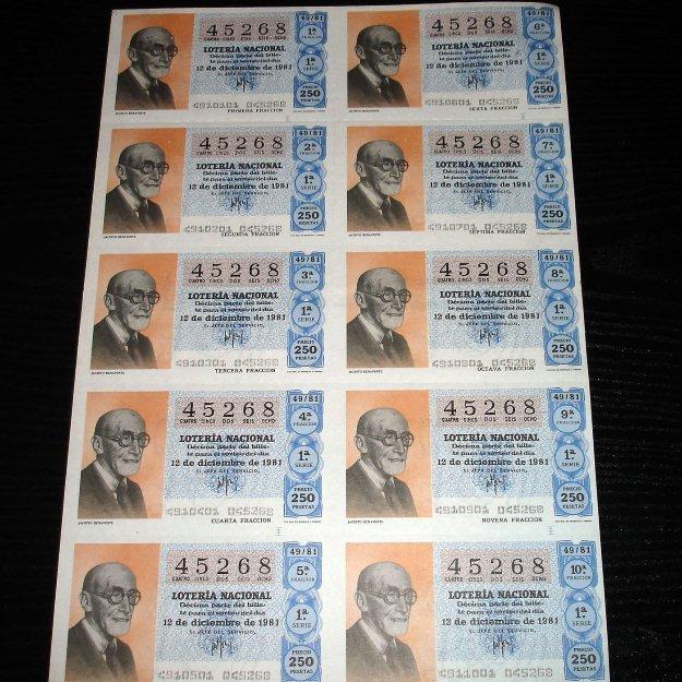 Loteria Nacional-jacinto benavente-1981