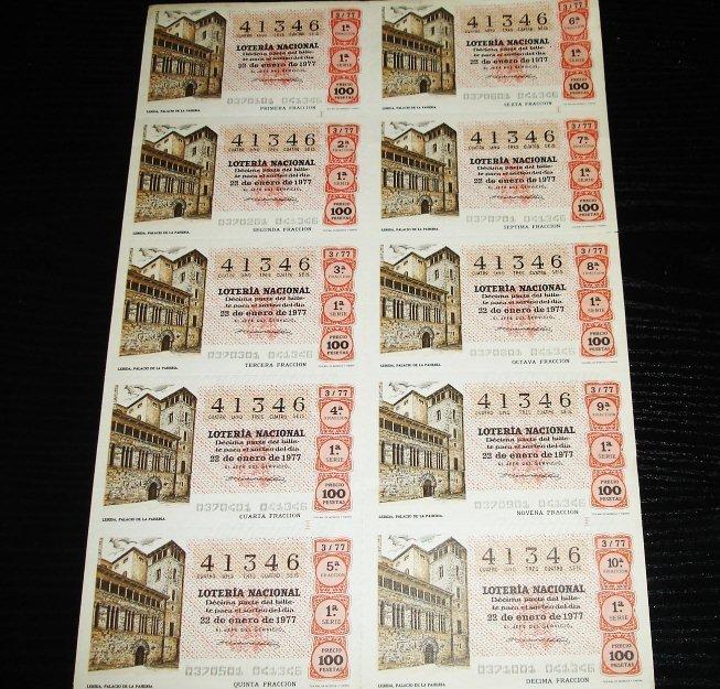 Loteria nacional-Lerida palacio paheria 1977