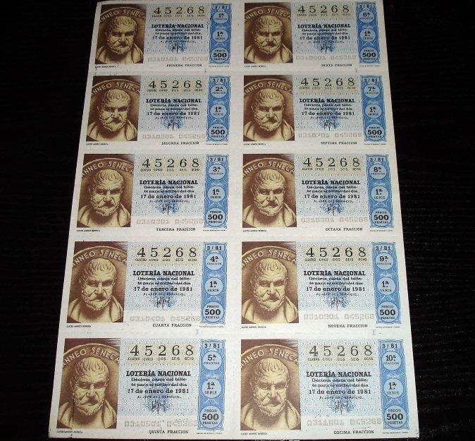 Loteria nacional-lucio anneo seneca 1981