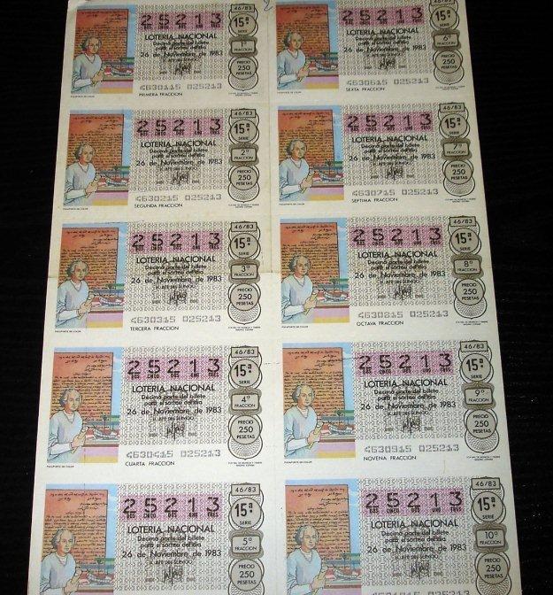 Loteria Nacional-pasaporte de colon -1983