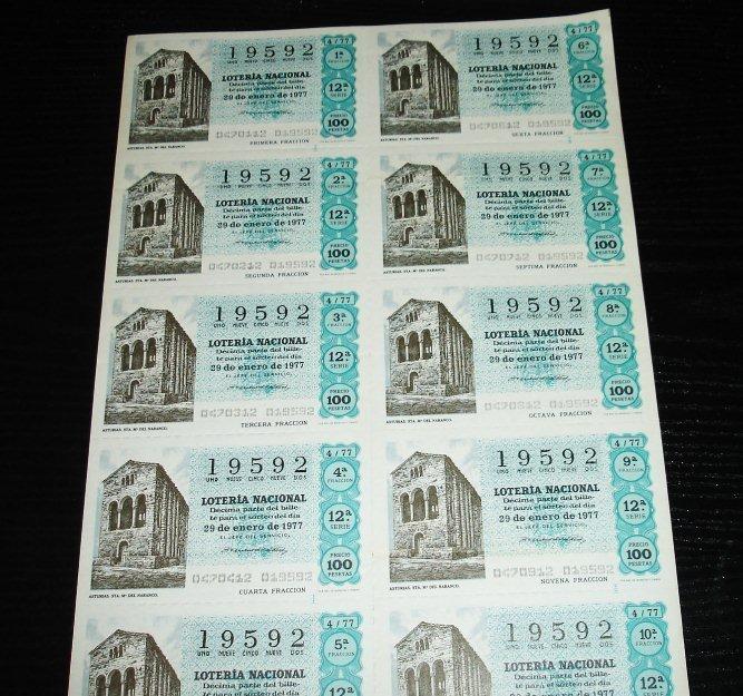 Loteria nacional-sta mª naranco 1977