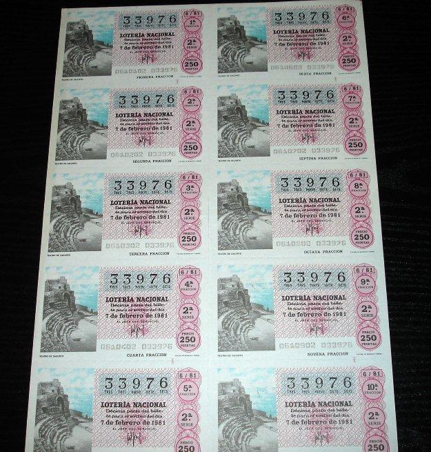 Loteria Nacional-teatro de sagunto-1981